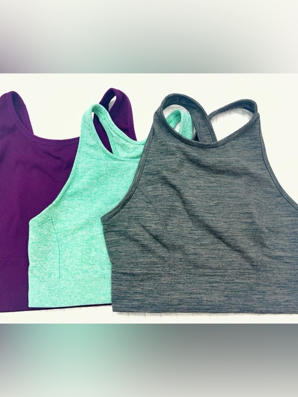 Set of 3 High Neck Crop Top/Sports Bras- JoyLab, All In Motion, Victoria Sport